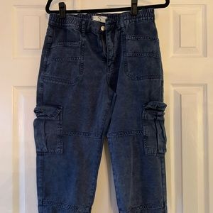 Free People denim cargo pants